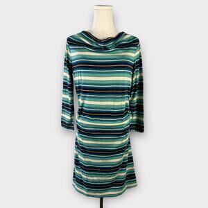 Patagonia Kamala Striped Cowl Neck Dress Size Small NEW